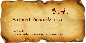 Valachi Annamária névjegykártya