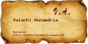 Valachi Annamária névjegykártya