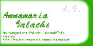 annamaria valachi business card
